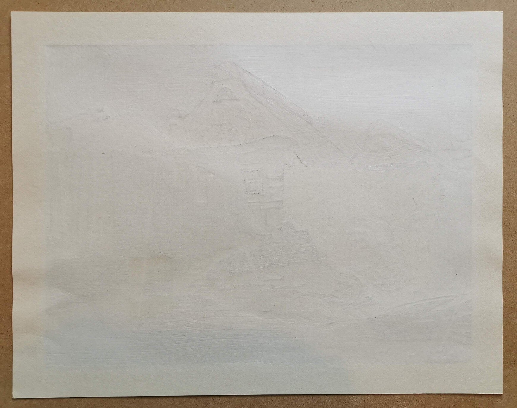 Fumio Kitaoka - 石垣のある漁家 (Stone Walled Fishing House)