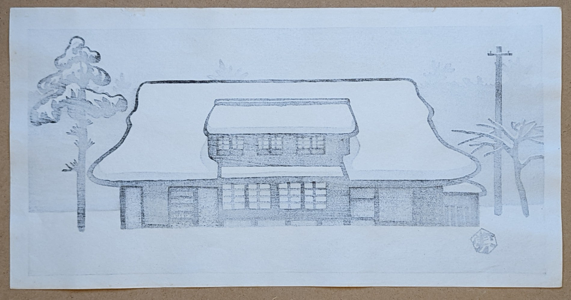 Gihachiro Okuyama - 雪の一軒屋 (House in the Snow)