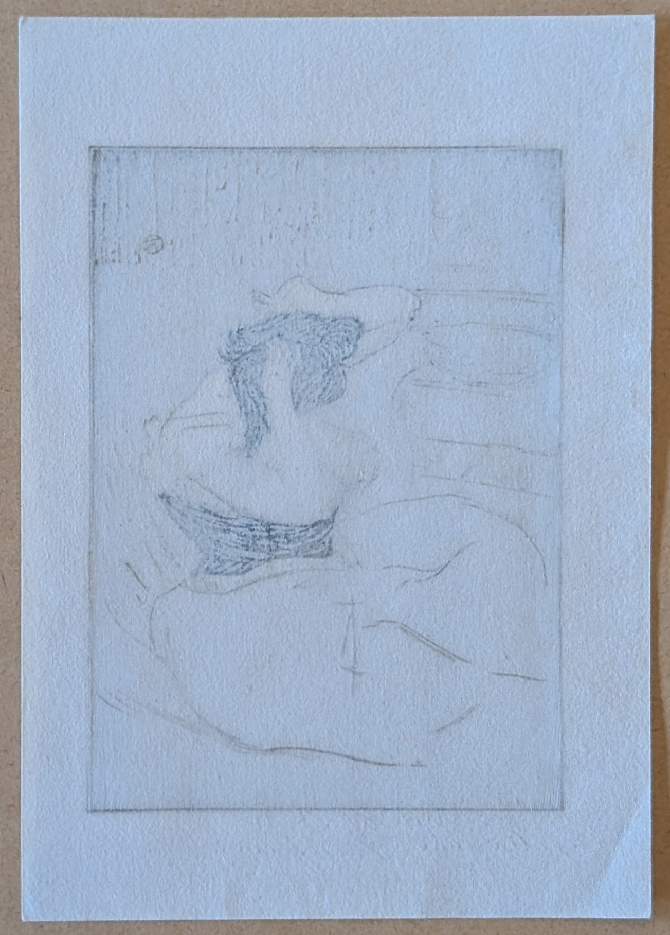 Gihachiro Okuyama - アンリ・ド・トゥールーズ・ロートレックの『髪を梳く女』 (Lautrec - "Woman Combing Her Hair") (1977)