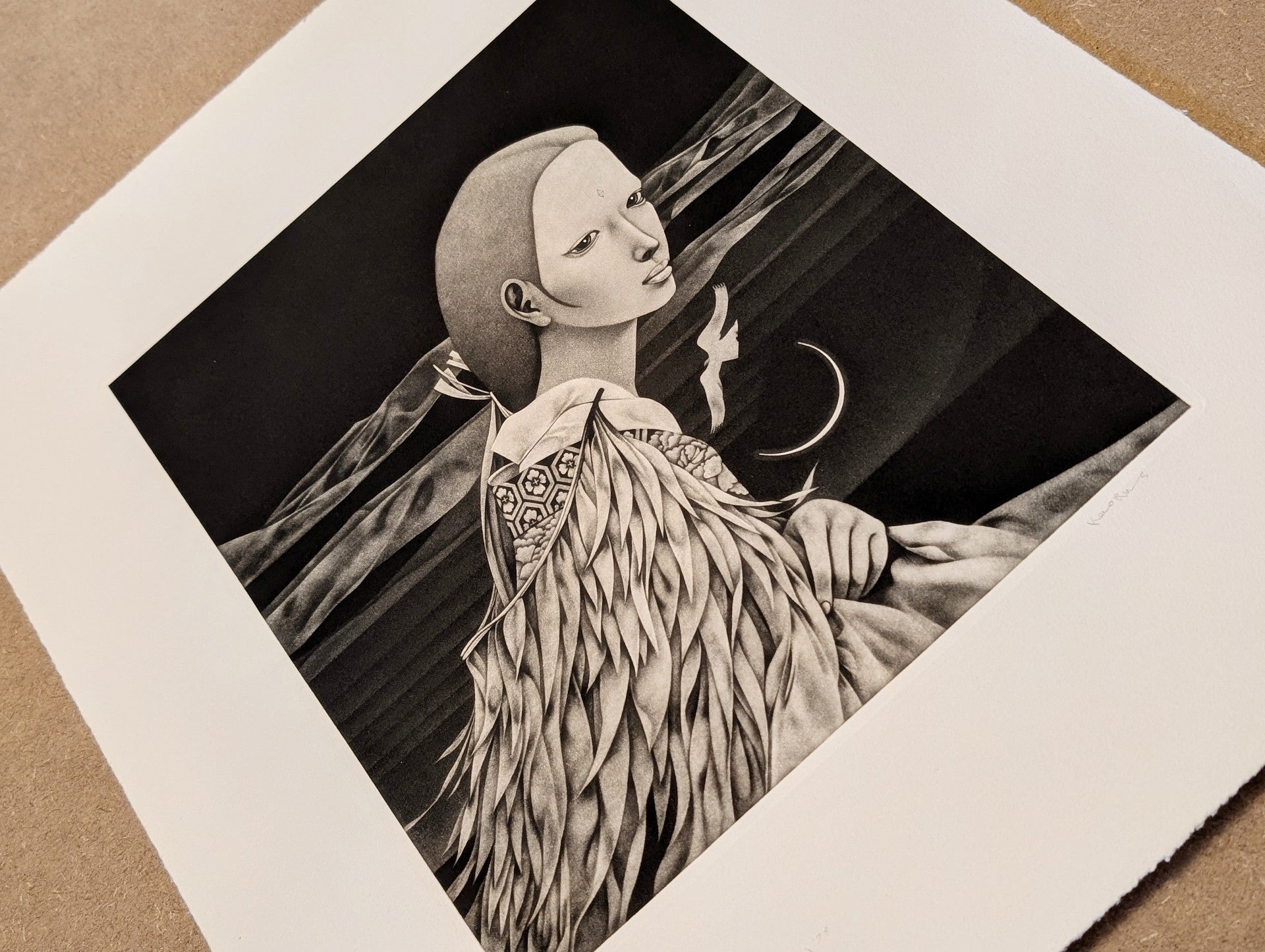 Kaoru Saito - 天守物語 (蓑を纏う夫人) (Tenshu Monogatari (The Straw Cloaked Lady))