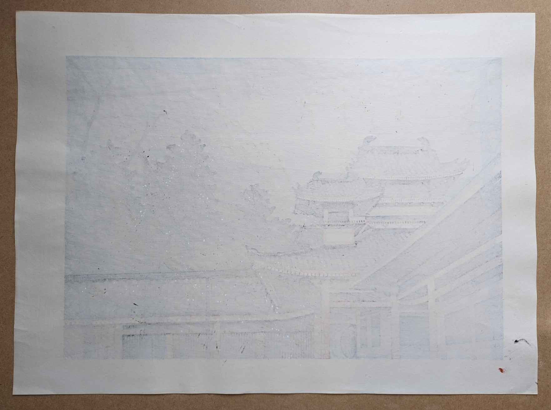 Masao Ido - 雪月花 しだれ桜 (Snow, Moon, & Flowers - Weeping Cherryblossom)