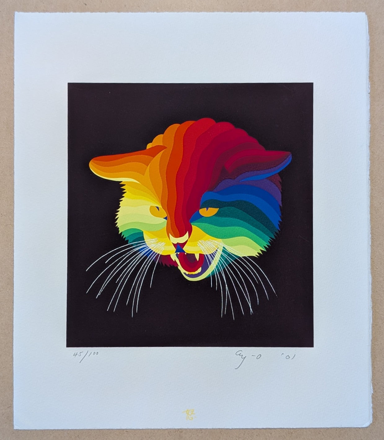 Ay-O - 怒(黒色バック) - (Anger (Black Background))