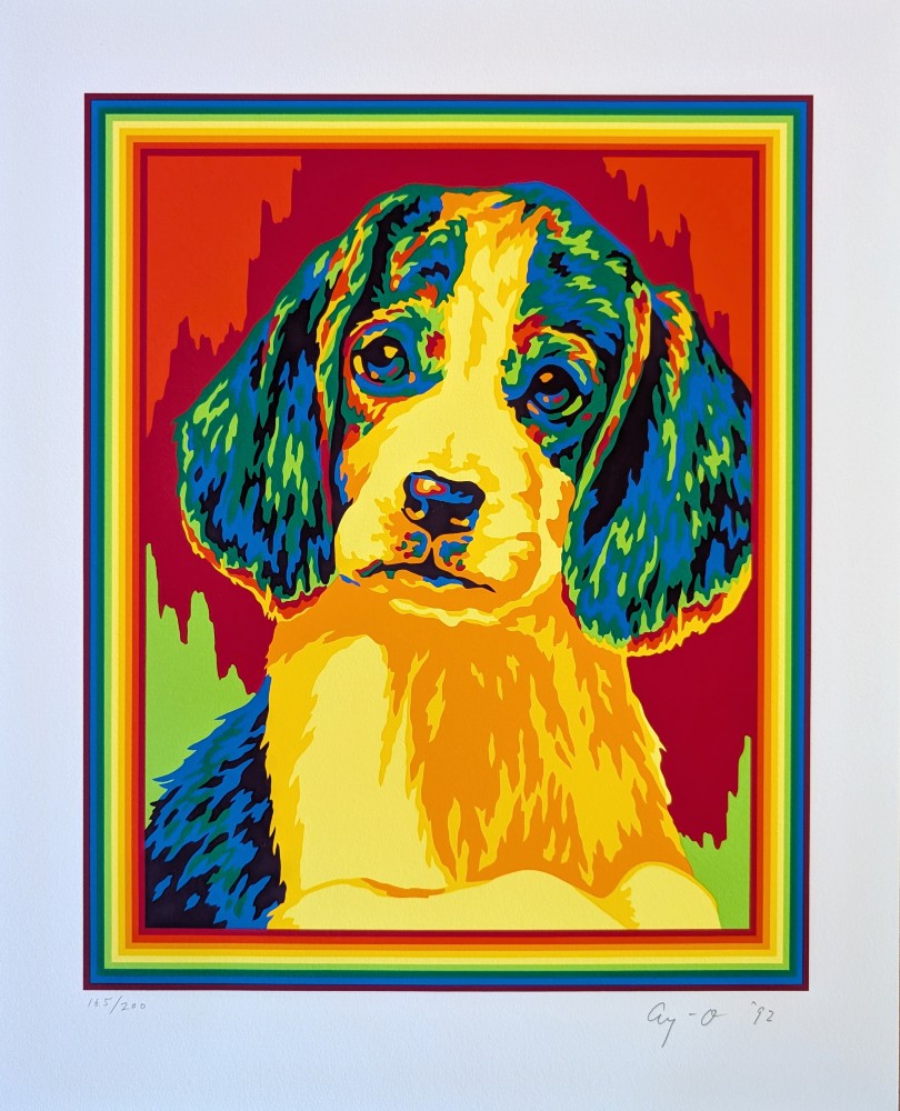 Dog A by Ay-O | Rainbow Puppy Silkscreen | Kumo Arts