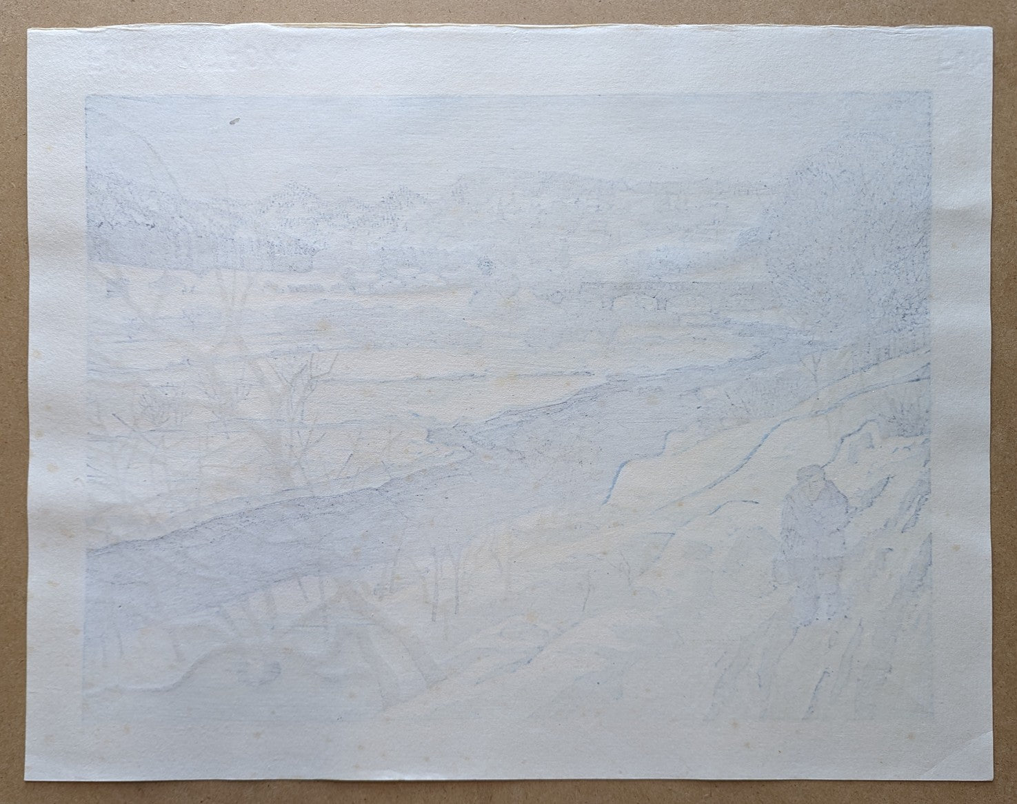 Fumio Kitaoka - 川ぞいの雪道 (Snowy Riverside Road)