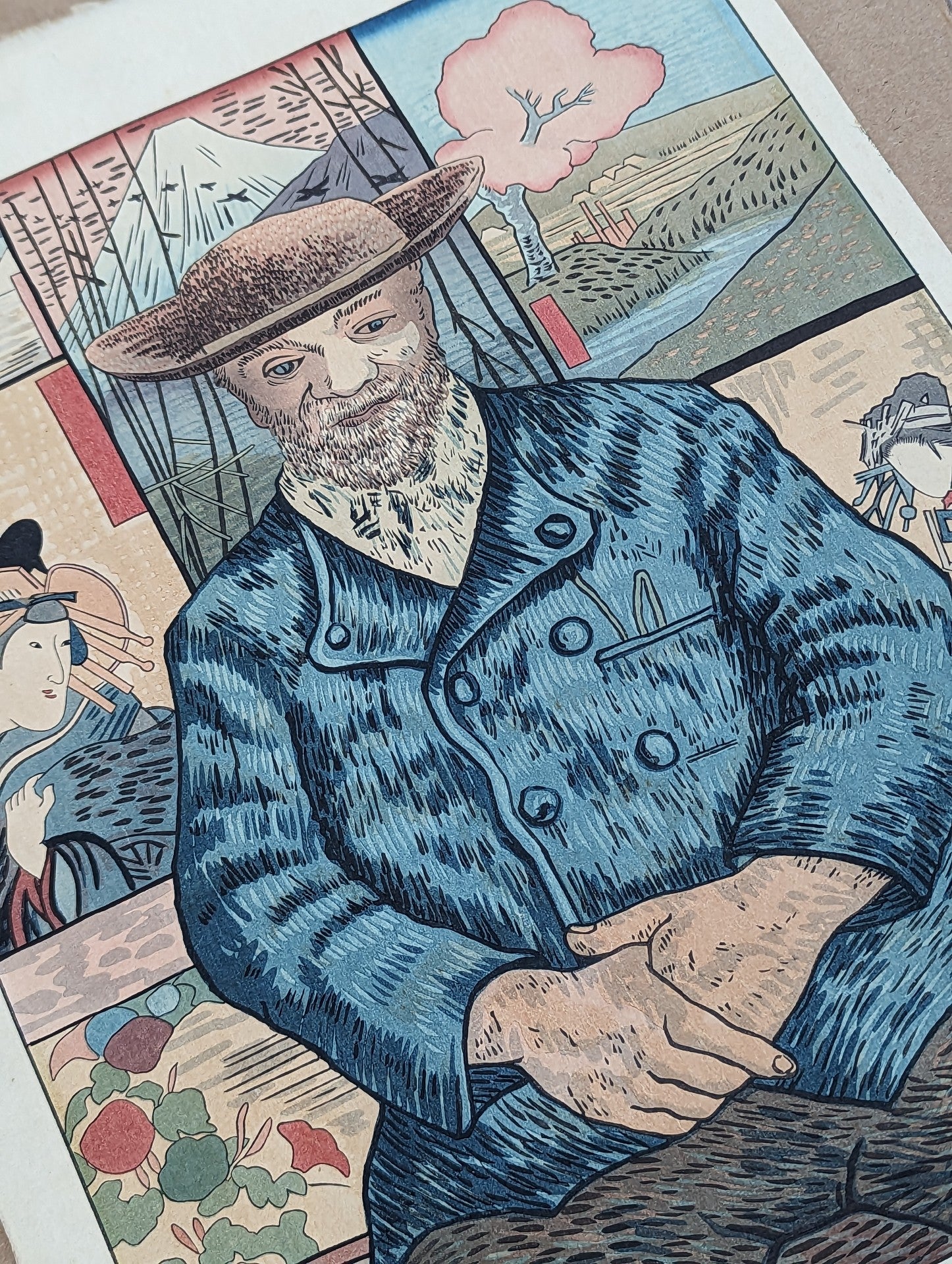 Gihachiro Okuyama - タンギー像 (ゴッホ) ("Père Tanguy", portrait after Vincent Van Gogh)