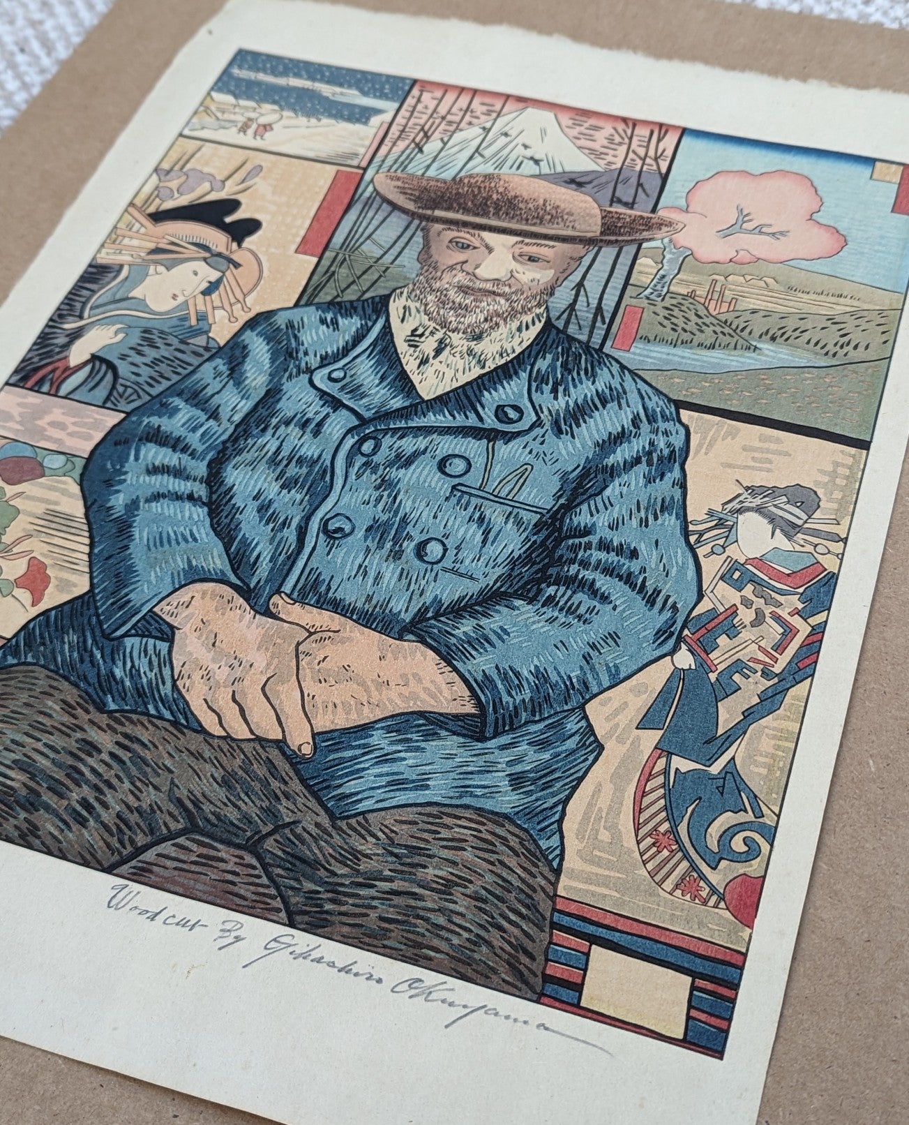 Gihachiro Okuyama - タンギー像 (ゴッホ) ("Père Tanguy", portrait after Vincent Van Gogh)