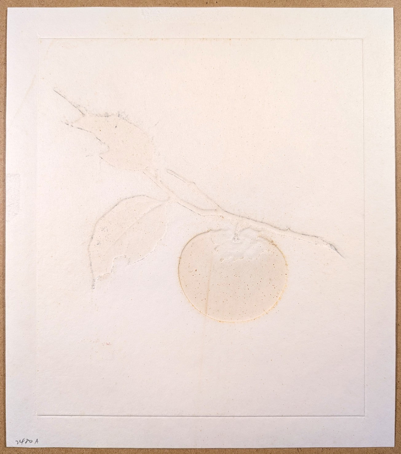 Persimmon (M-B) by Haku Maki | Embossed Woodblock Print | Kumo Arts