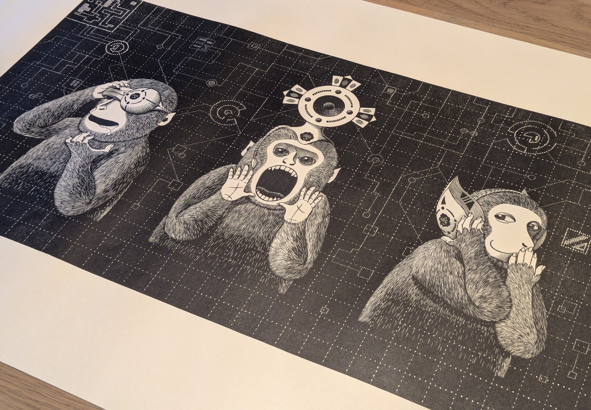 Hideshi Yoshida - Three Smart Monkeys