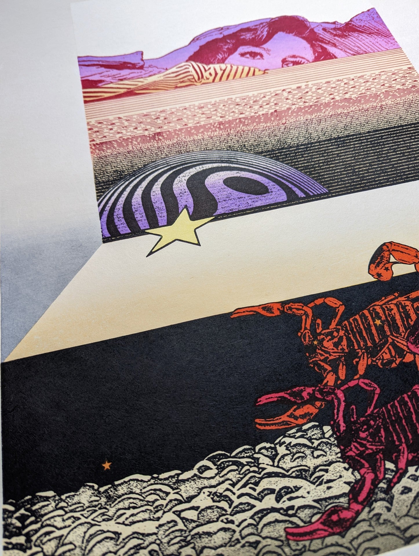 Scorpio (蠍座) by Hodaka Yoshida | Constellation Woodblock | Kumo Arts