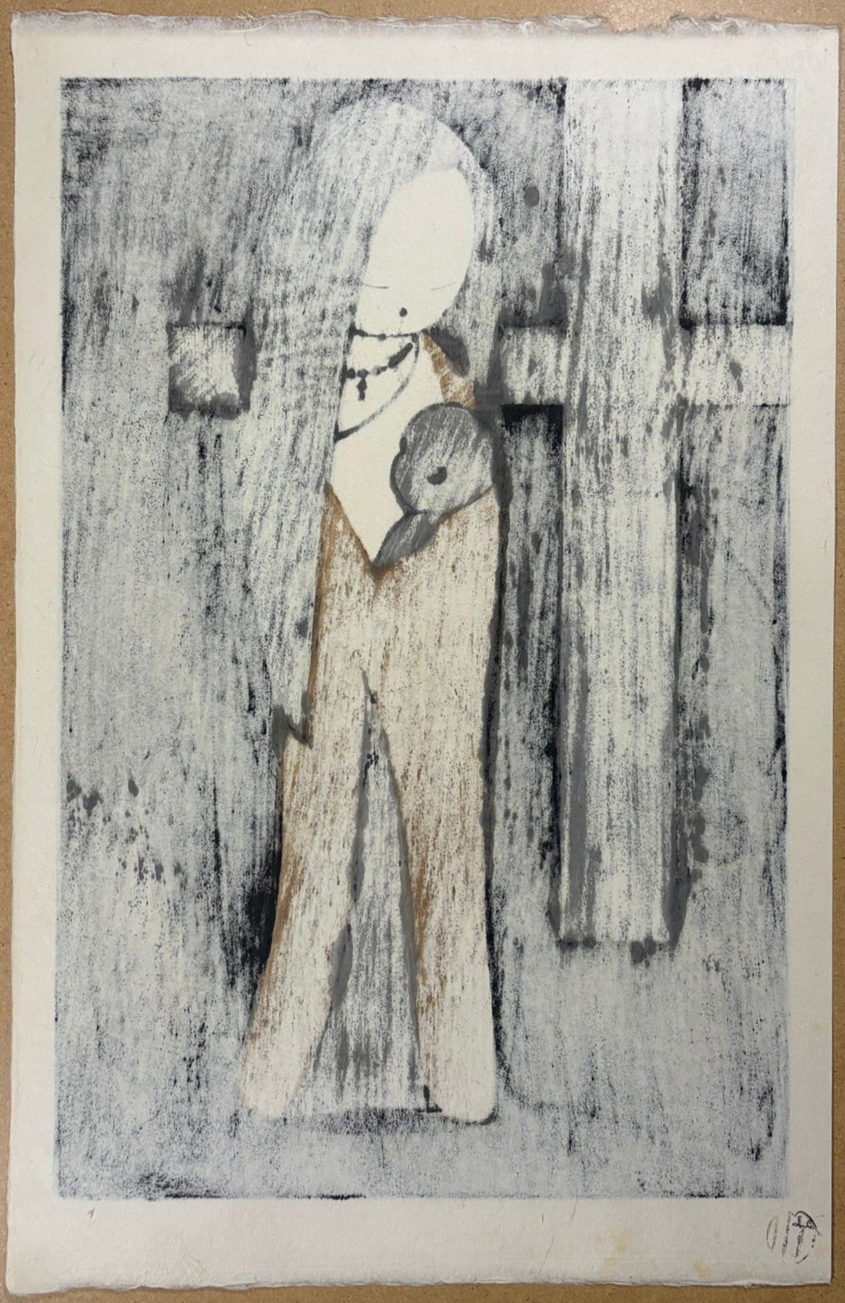 Cross by Kaoru Kawano | Madonna and Child Woodblock | Kumo Arts