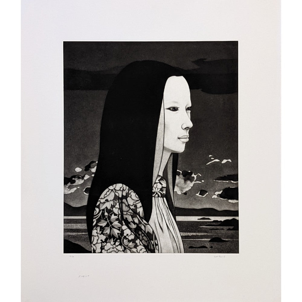 斎藤カオル SAITO KAORU 源氏物語　義経逃避行 斎藤カオル Kaoru Saito | Master of Japanese Mezzotint | Kumo Arts