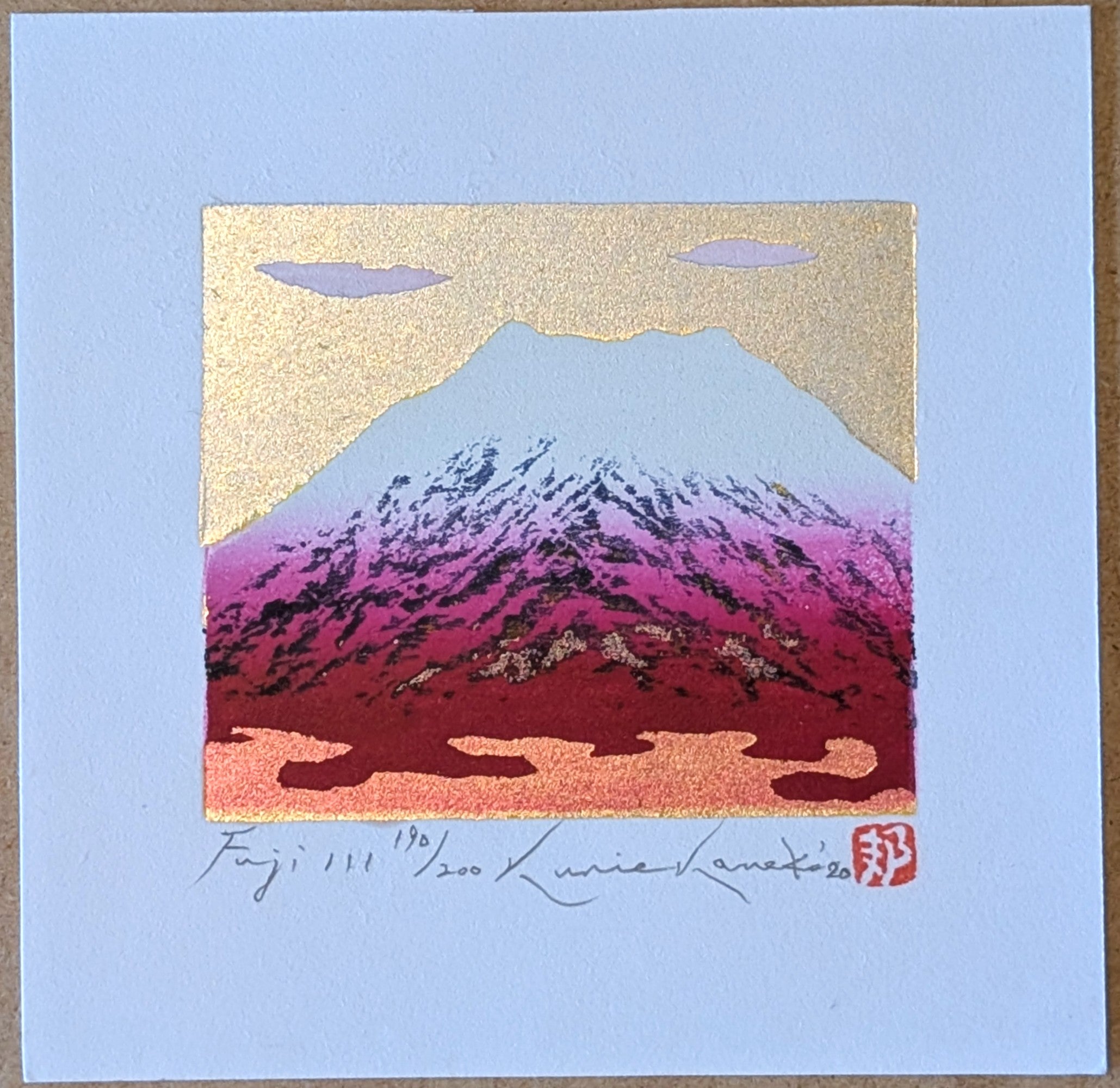Fuji 111 by Kunio Kaneko | Mount Fuji Woodblock Print | Kumo Arts