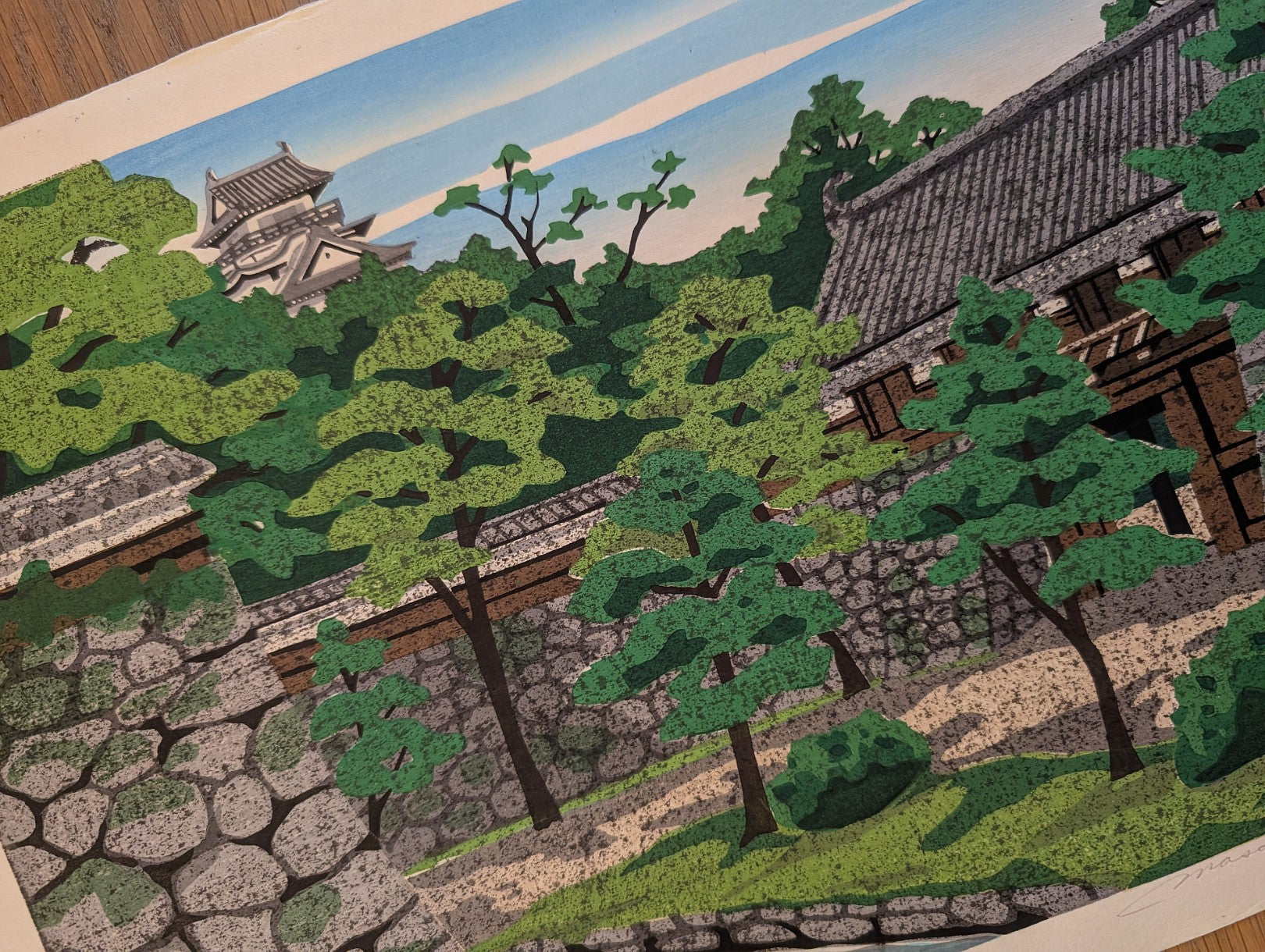 Kochi Castle by Masao Ido | Japanese Castle Woodblock | Kumo Arts