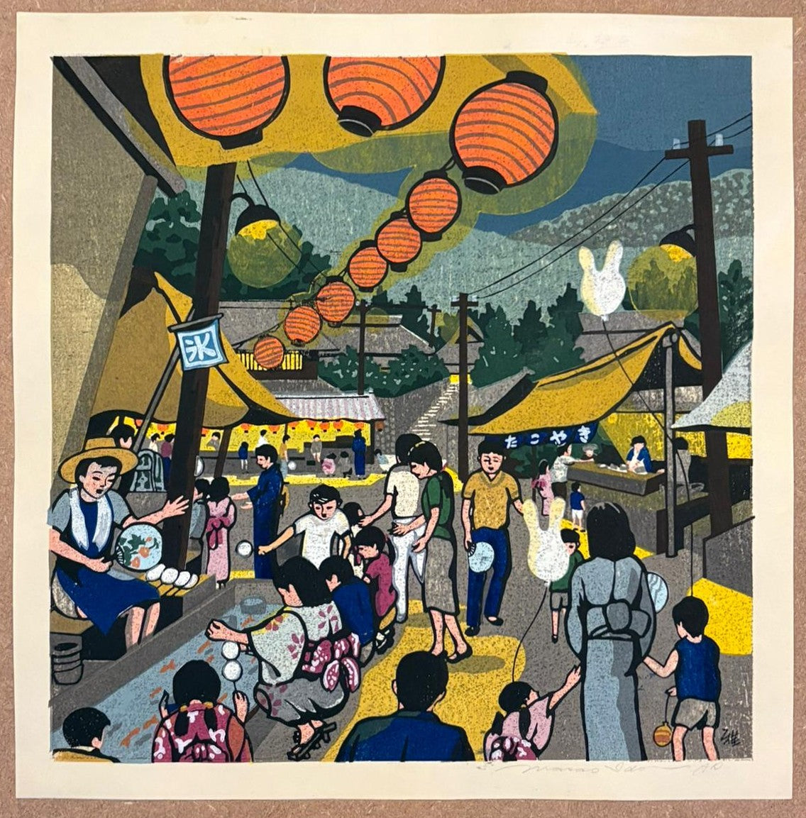井堂雅夫 Masao Ido | Kyoto Woodblock Prints in “Ido Green” | Kumo Arts
