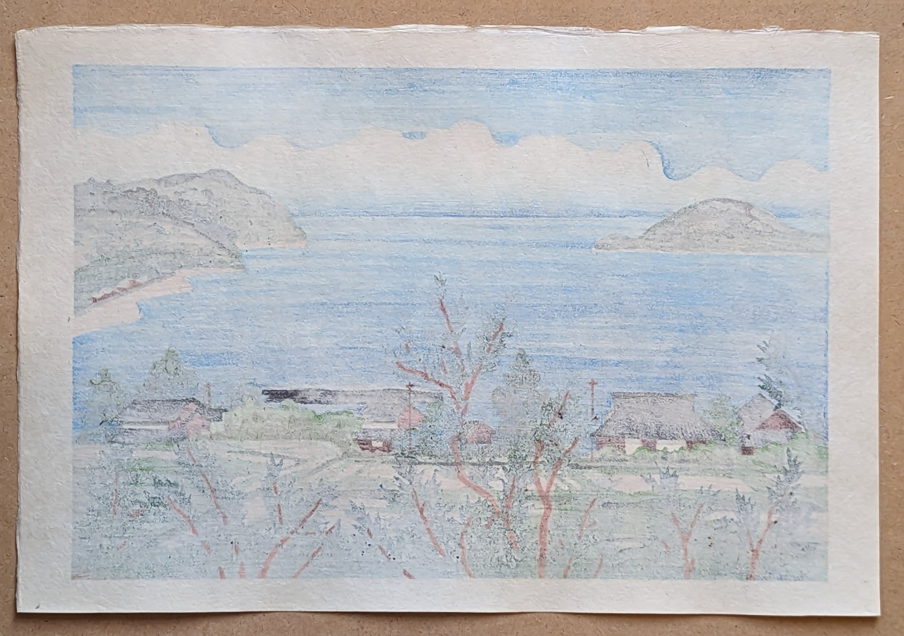 Masao Ido - 小豆島 (オリーブ園より(Shodoshima (From the Olive Gardens))