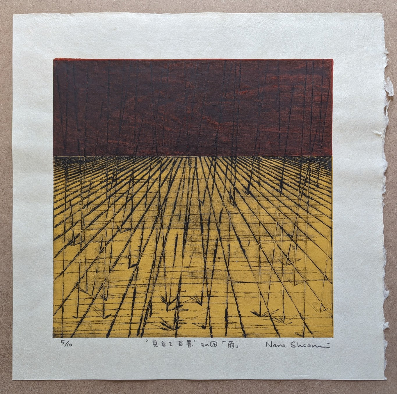 Nana Shiomi: 見立て百景 (その14)「雨」 (One Hundred Views of Mitate No.14: Rain (Ame))