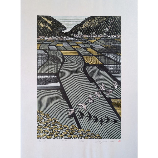 Ray Morimura - 鴇田 (Field of Crested Ibises)