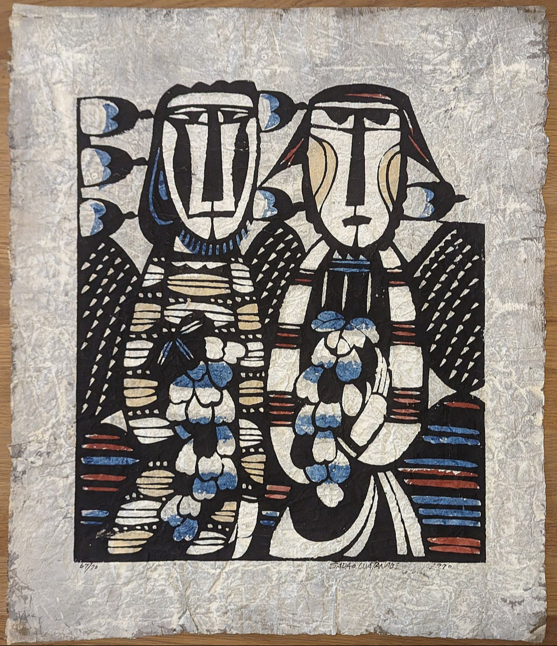 渡辺禎雄 Sadao Watanabe | Biblical Folk Stencil Prints | Kumo Arts