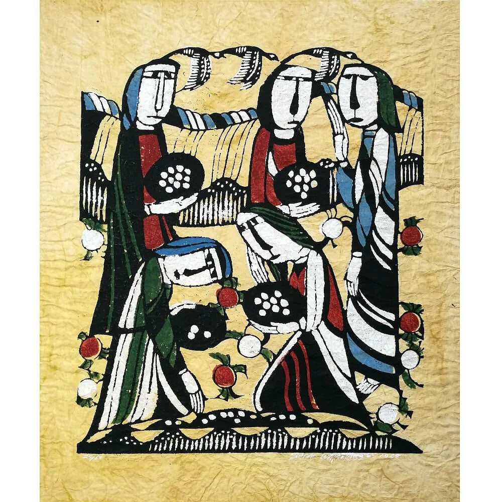 渡辺禎雄 Sadao Watanabe | Biblical Folk Stencil Prints | Kumo Arts