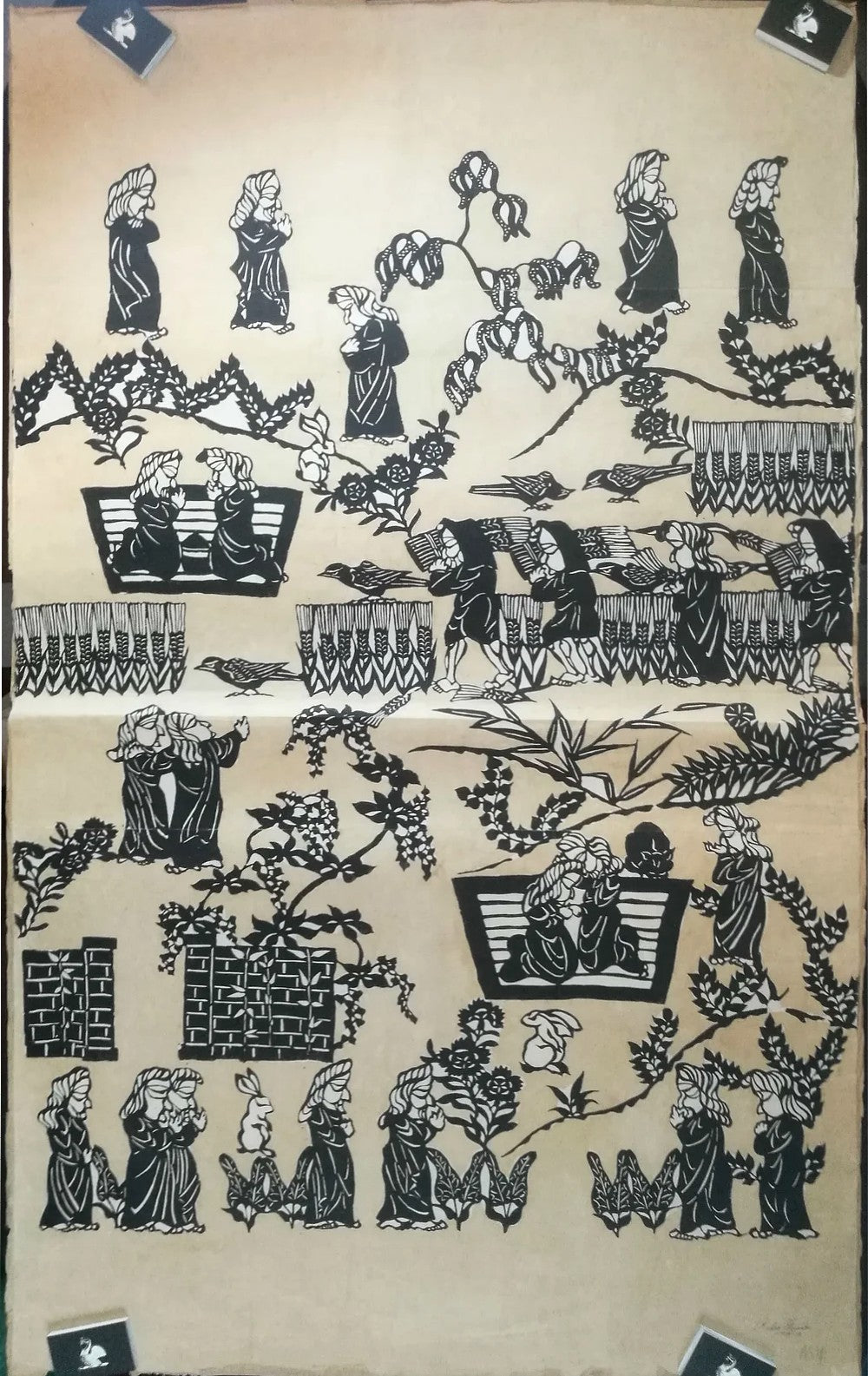 渡邊禎雄 渡辺禎雄 Sadao Watanabe | Biblical Folk Stencil Prints | Kumo Arts
